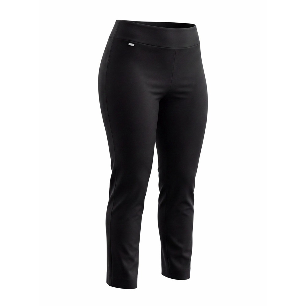 Counterparts Black Straight Leg Dress Pants Elastic Waist Flat Front Womens‎ 14